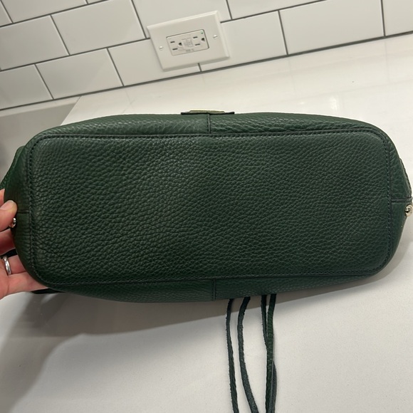 Rebecca Minkoff Dark Green Unlined Leather Tote Bag. - Picture 9 of 10